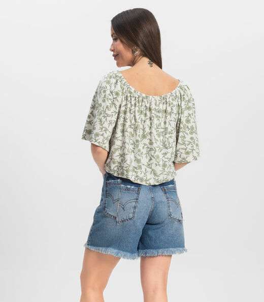 Blusa Feminina Ciganinha Infinita Cor Verde