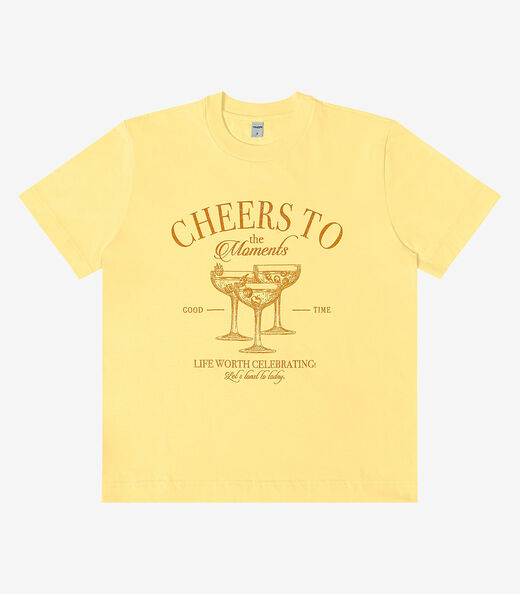 T- shirt Feminino em Meia Malha Rovitex Amarelo