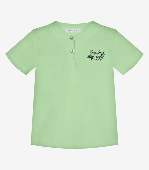 Conjunto Infantil Camisa Com Bermuda Trick Nick Verde