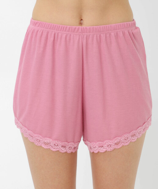 Pijama Feminino Recorte Renda Marisa Rosa