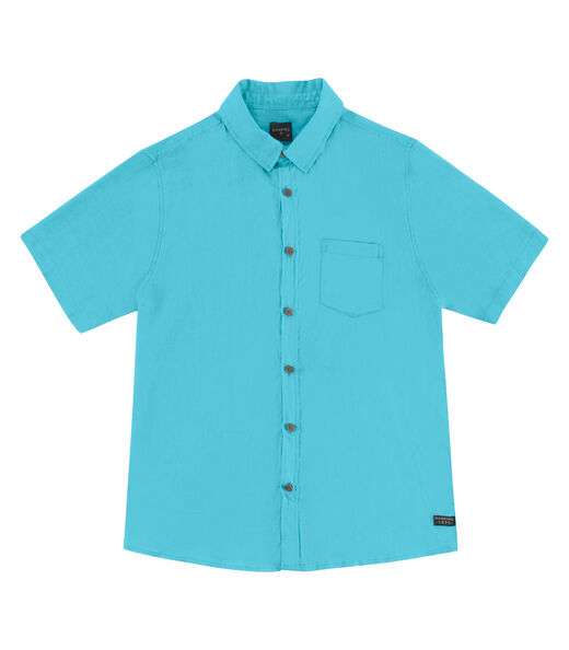 Camisa Masculina Em Tricoline Diametro Azul