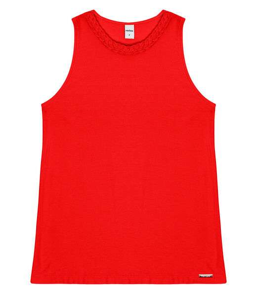 Regata Feminina Com Decote Trabalhado Rovitex Laranja