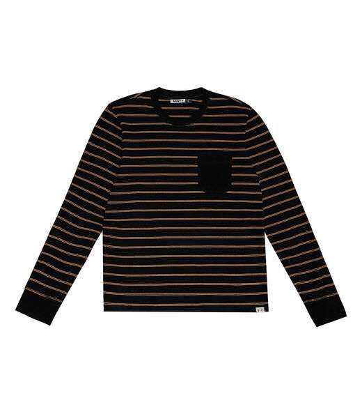 Camiseta  Manga Longa Juvenil Em Suedine Minty Preto