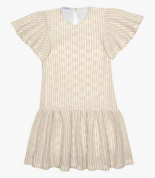 Vestido Infantil Tricot Trick Nick Bege