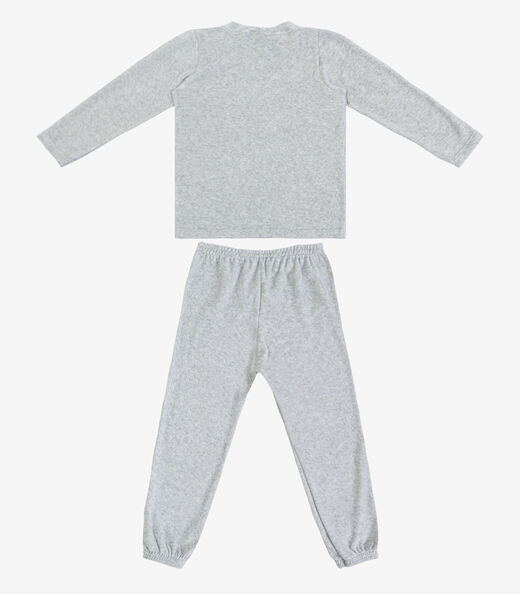 Pijama Infantil Menina Blusa E Calça Select Cinza