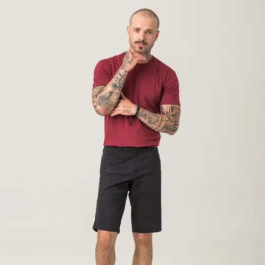 Bermuda Sarja Masculina Preta Zune