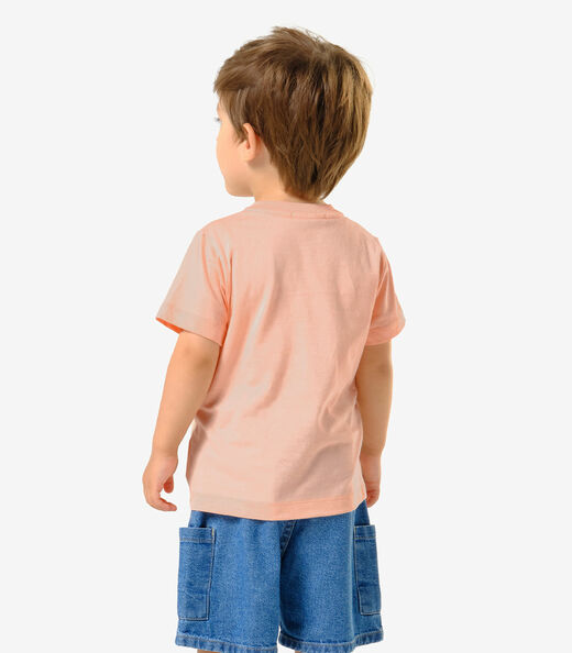 Conjunto Infantil  Camiseta Com Bermuda Trick Nick Rosa