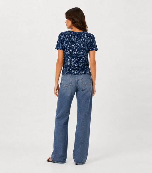 Blusa Feminina Estampada Infinita Cor Azul