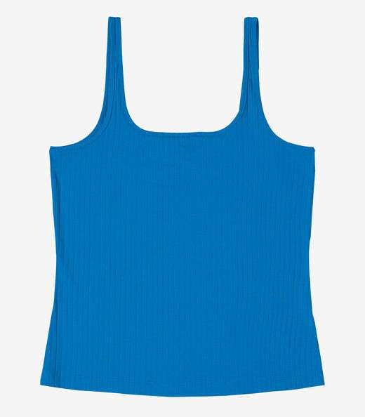 Regata em Ribana Canelada Rovitex Azul