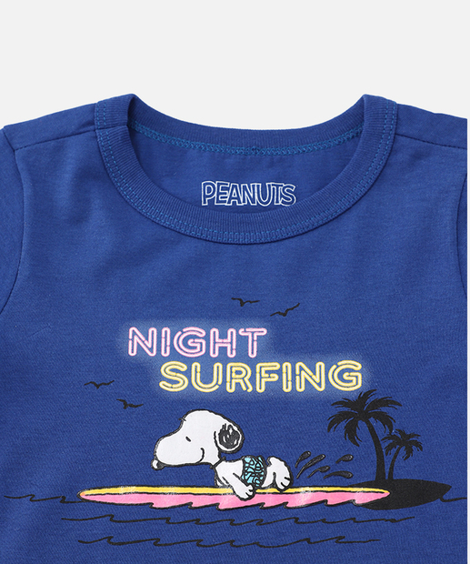 Conjunto Infantil Snoopy Tam 1 a 3  Azul