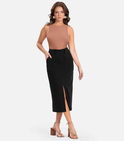 Image_Saia Midi Com Bolso Endless Preto