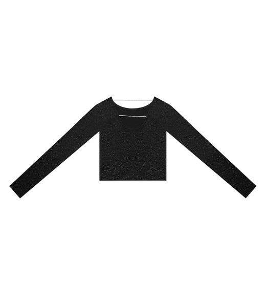 Blusa Juvenil Feminina Manga Longa Minty Preto