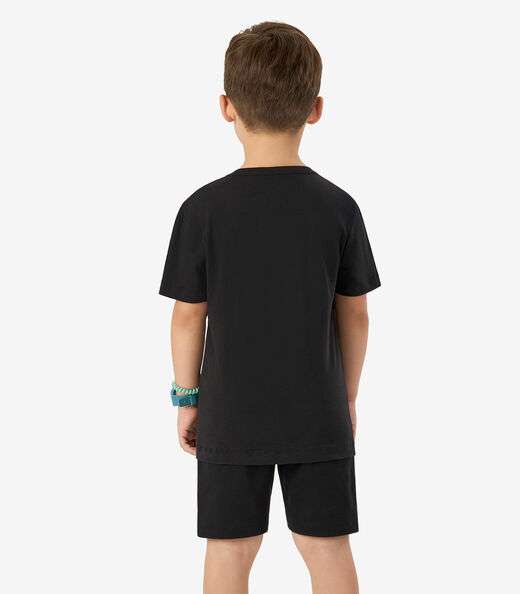 Bermuda Moletom Sarjado Infantil Rovi Kids Preto