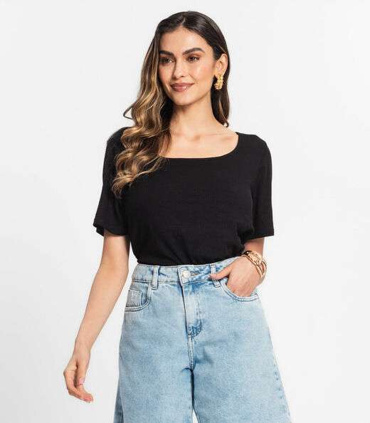 Blusa Feminina Canelada Select Preto