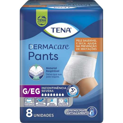 Image_Roupa Intima Tena Dermacare Pants Ultra G/EG com 8 unidades
