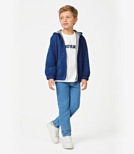 Jaqueta Com Capuz Infantil Masculino Trick Nick Azul