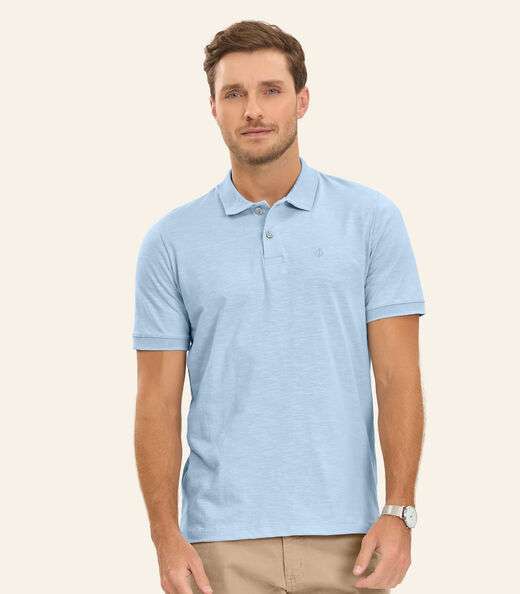 Image_Polo Meia Malha Flamê Masculina Diametro Azul