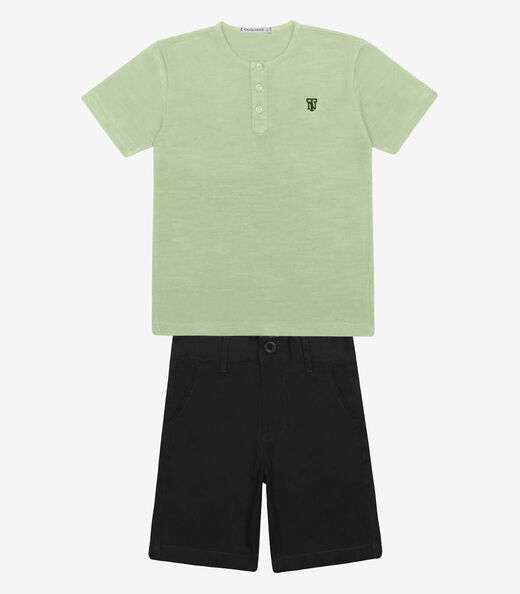 Image_Conjunto Infantil Camiseta Com Bermuda Trick Nick Verde