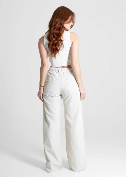 Calça Linho Sawary Wide Leg - 280460