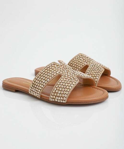 Rasteirinha Feminina Strass Vizzano