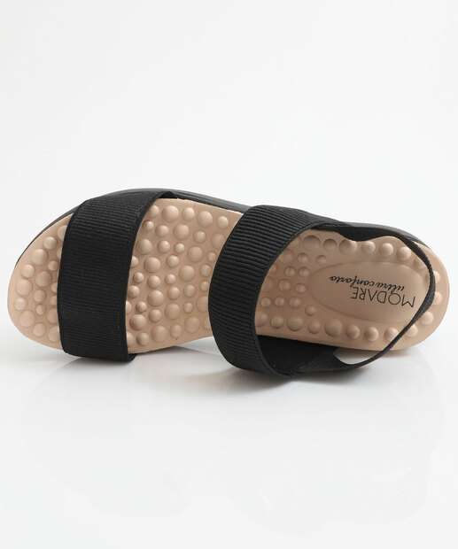 Sandália Feminina Flatform Tiras Modare Preto