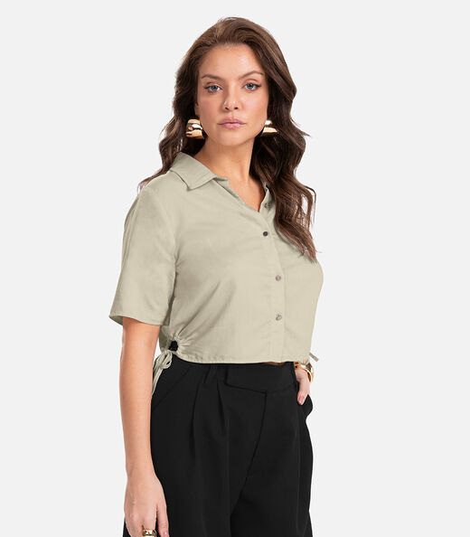 Image_Camisa Feminina Gola Dupla Endless Bege