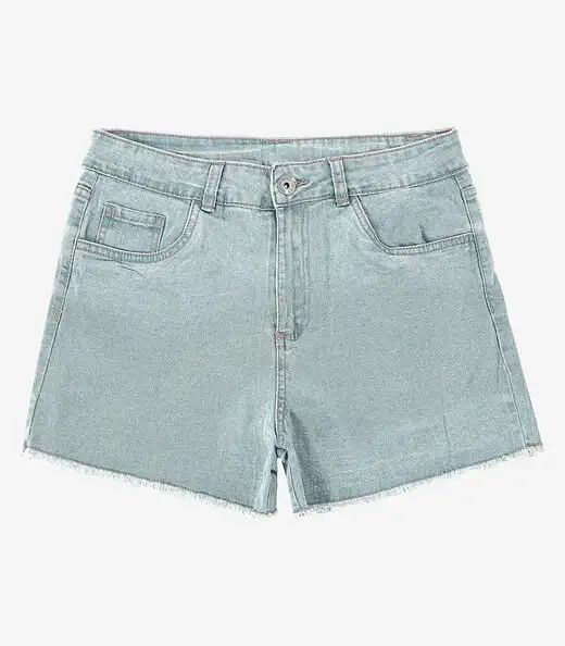 Shorts Jeans Feminino Adulto Básico Select Azul