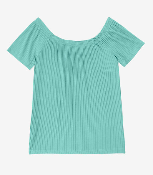 Blusa Feminina Canelada Infinita Cor Verde