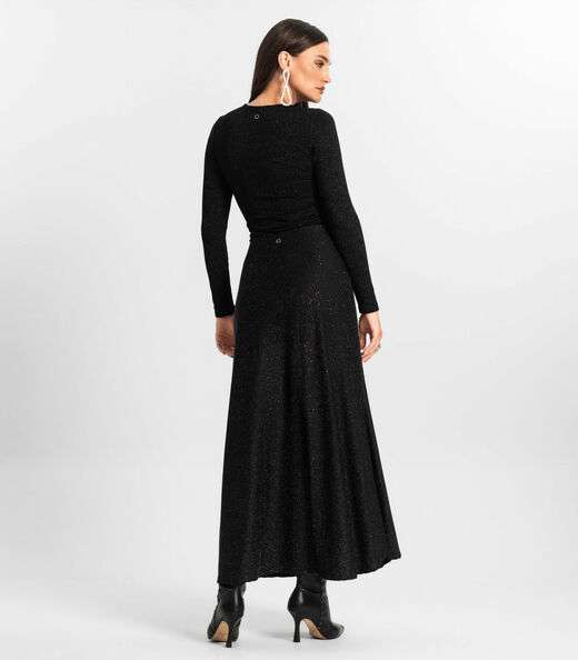 Saia Midi Endless Preto