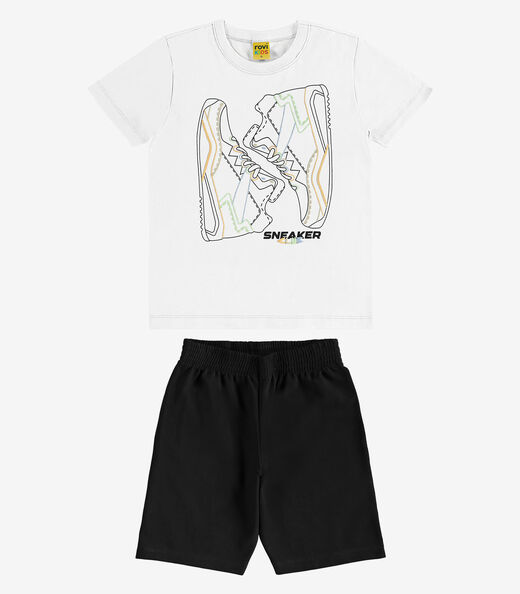 Image_Conjunto Camiseta com Bermuda Meia Malha Rovi Kids Branco