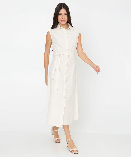 Image_Vestido Feminino Chemise Midi Sarja Marisa Off White