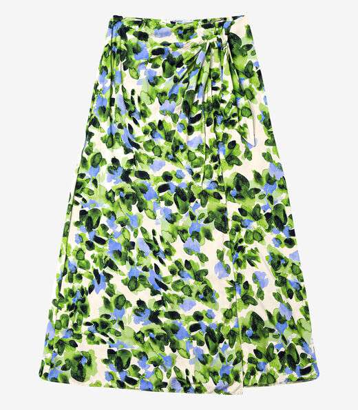 Saia Longa Estampada Endless Verde