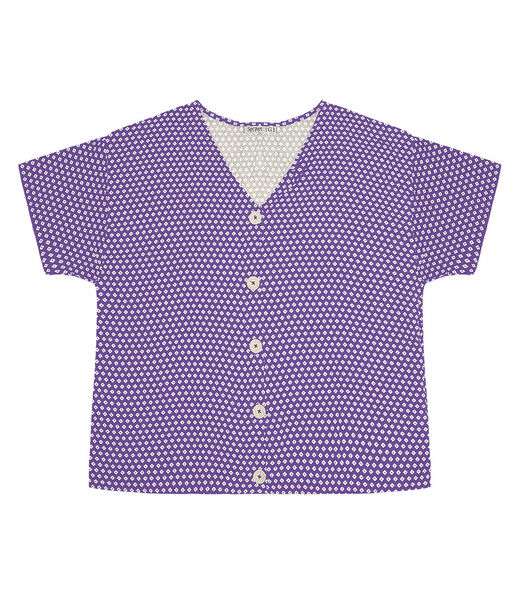 Camisa Feminina Plus Size Estampada Secret Glam Roxo