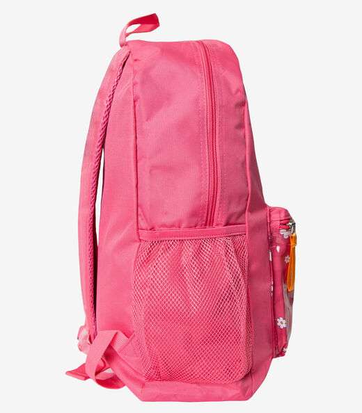 Mochila Escolar Feminina Estampada Flores Clio Rosa