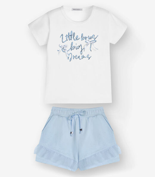 Image_Conjunto Blusa com Shorts Menina Trick Nick Branco