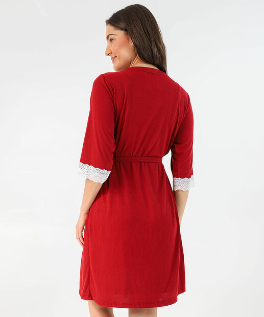 Robe Maternidade Feminino com Renda Marisa