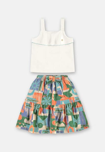 Conjunto Blusa Saia Infantil Midi Up Baby