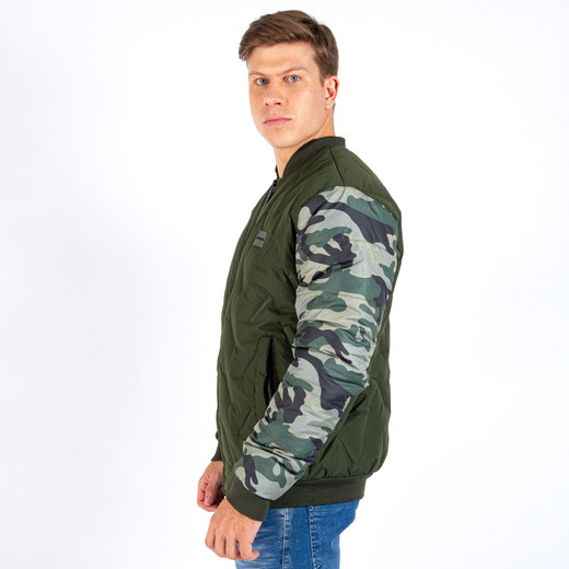 Jaqueta Puffer Masculina Bolso Frontal Ultraleve Camuflada