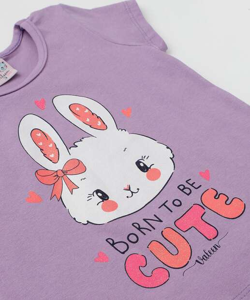 Conjunto Infantil Manga Curta Estampado Marisa Tam 1 a 3