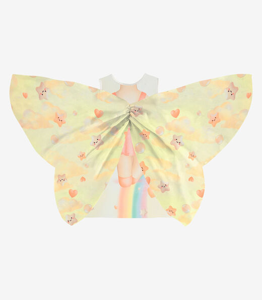 Vestido Infantil Feminino Com Estampa Rovi Kids Bege
