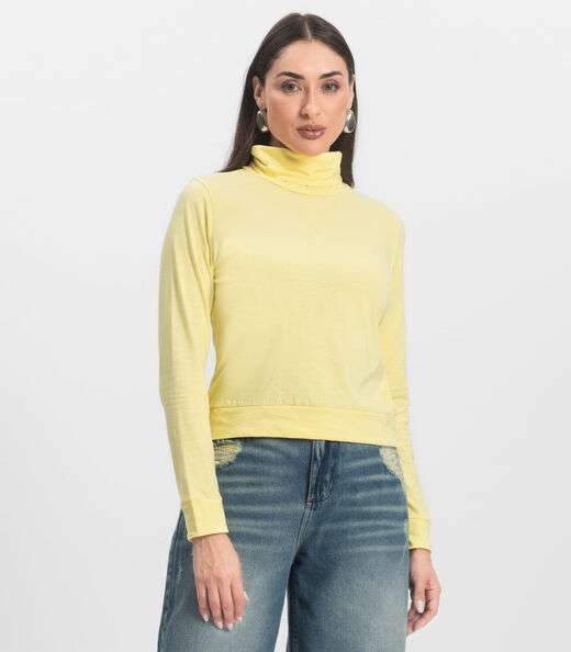 Image_Blusão Gola Alta Infinita Cor Feminino Amarelo