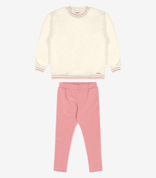 Conjunto de Blusão Com Legging Trick Nick Bege