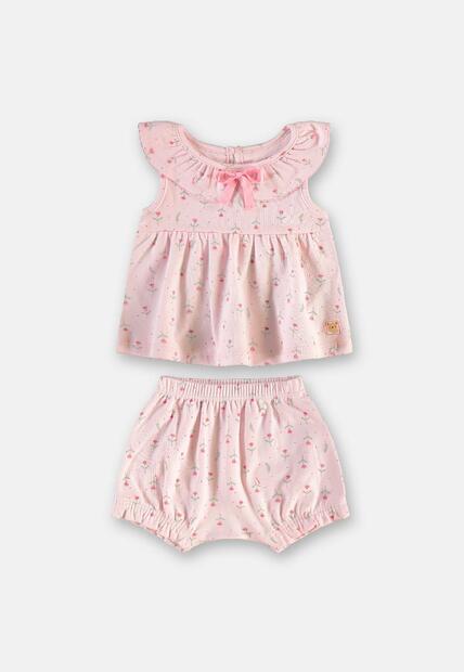 Conjunto Bebê Menina em Suedine Up Baby