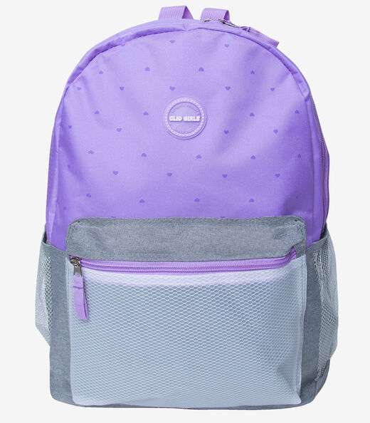 Image_Mochila Escolar Feminina Com Bolinhas Clio Roxo