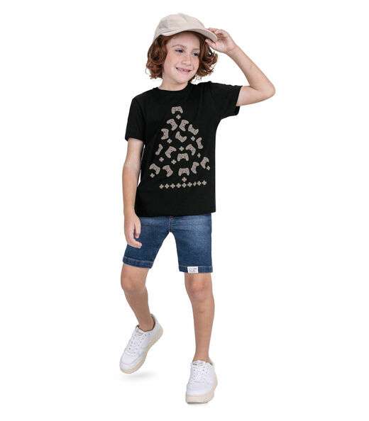 Bermuda Infantil Jeans Trick Nick Azul