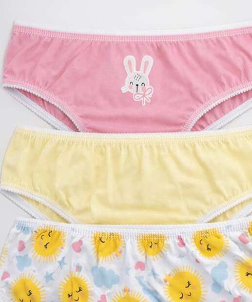 Kit 3 Calcinhas Infantil Marisa Tam 2 a 12 Rosa