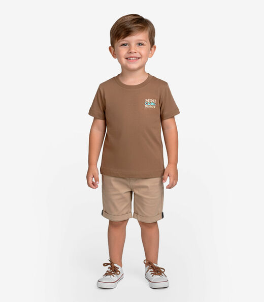 Image_Conjunto Infantil Camiseta Com Bermuda Trick Nick Marrom