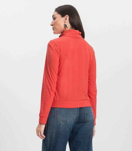 Moletom Gola Alta Infinita Cor Feminino Laranja