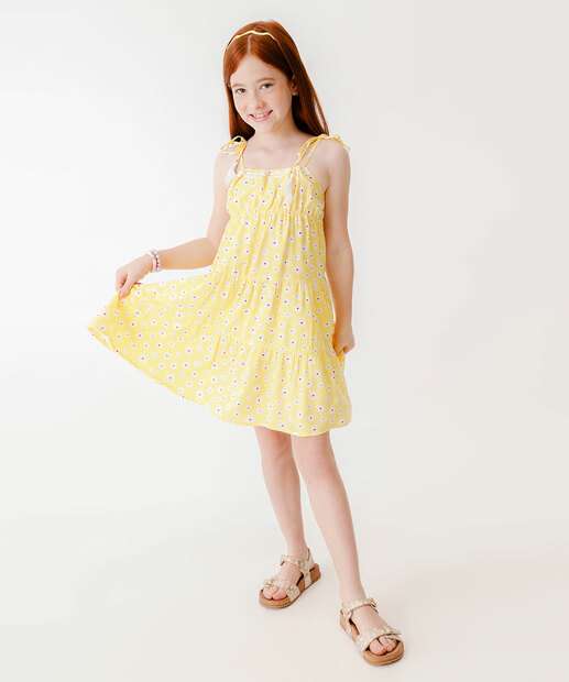 Vestido Infantil Estampado Tam 4 a 10