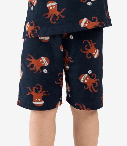 Pijama Infantil Masculino Meia Malha Rovi Kids Azul